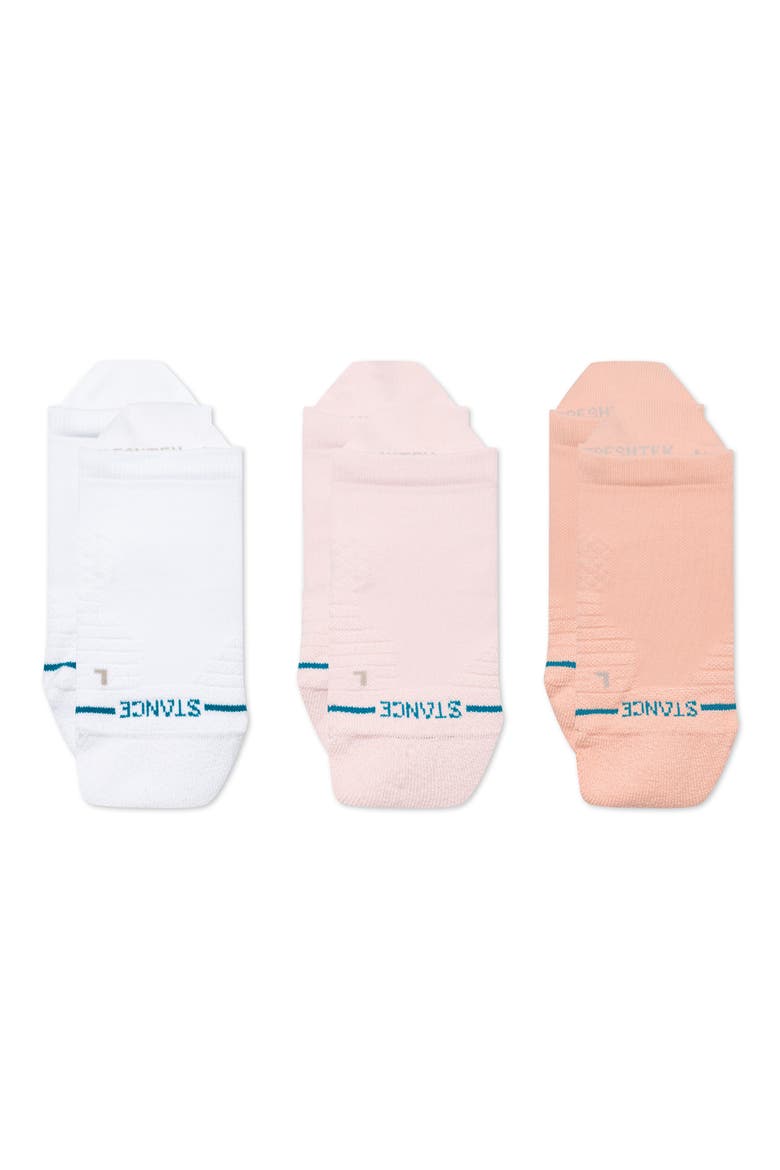 Assorted 3-Pack Solid Mid Tab Socks, Alternate, color, WHITE/ PINK/ CORAL MULTI