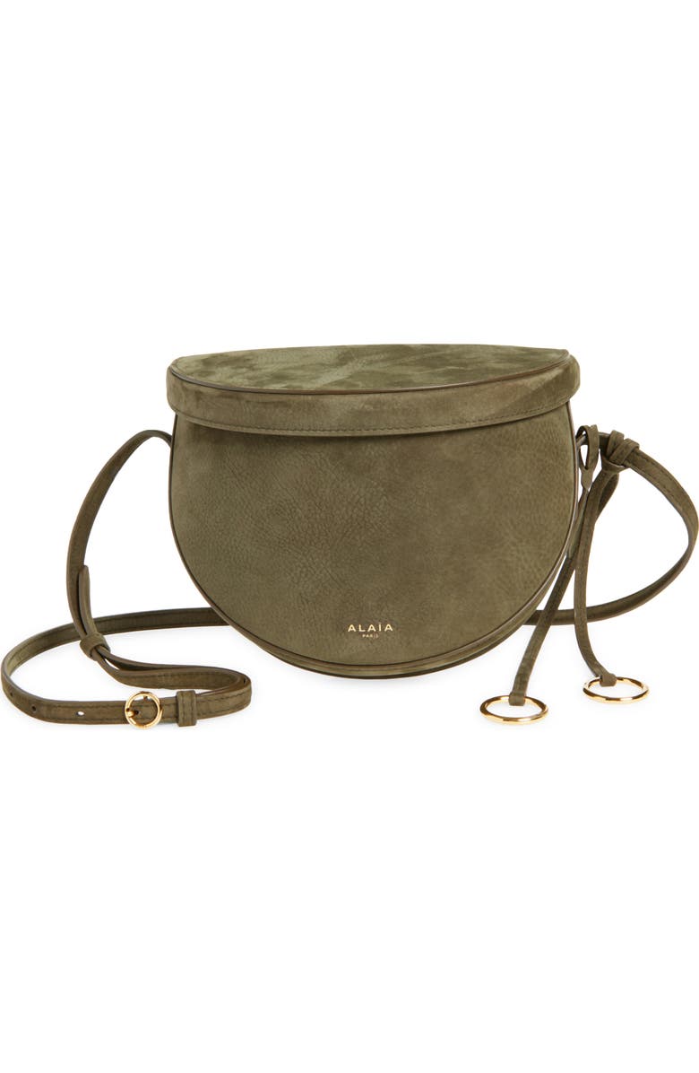 Alaïa Besace Crossbody, Main, color, Kaki