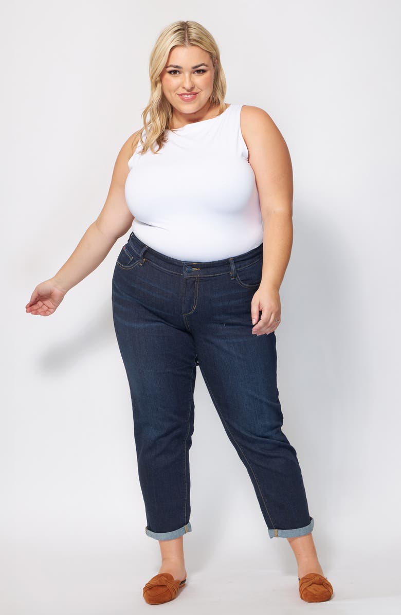 SLINK Jeans Rolled Cuff Jeans, Alternate, color, Amber