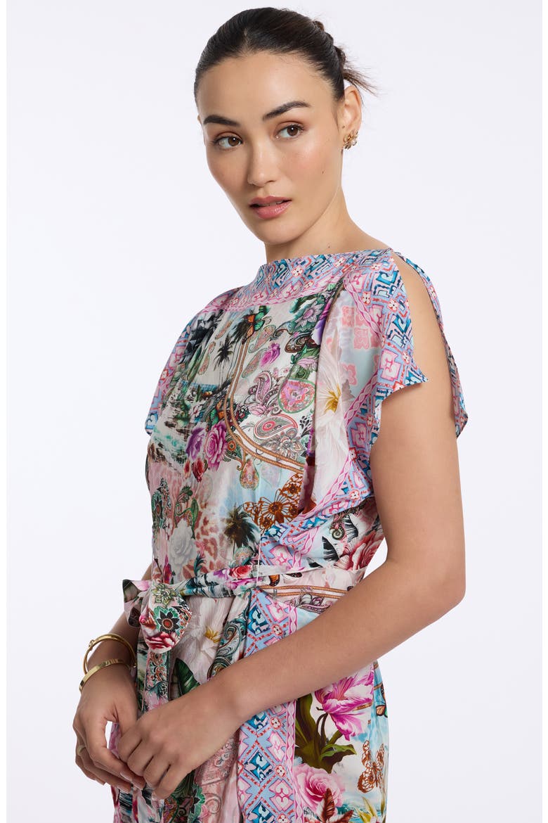 Kendall Silk Blend Dress, Alternate, color, MULTI