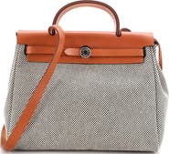 Pre-Owned Hermes Herbag Zip Criss Viking Toile and Leather 31