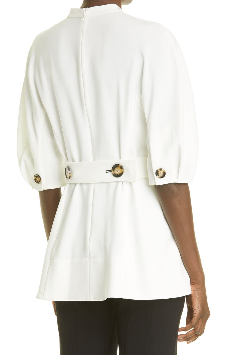 Proenza Schouler Peplum Crepe Top, Alternate, color,