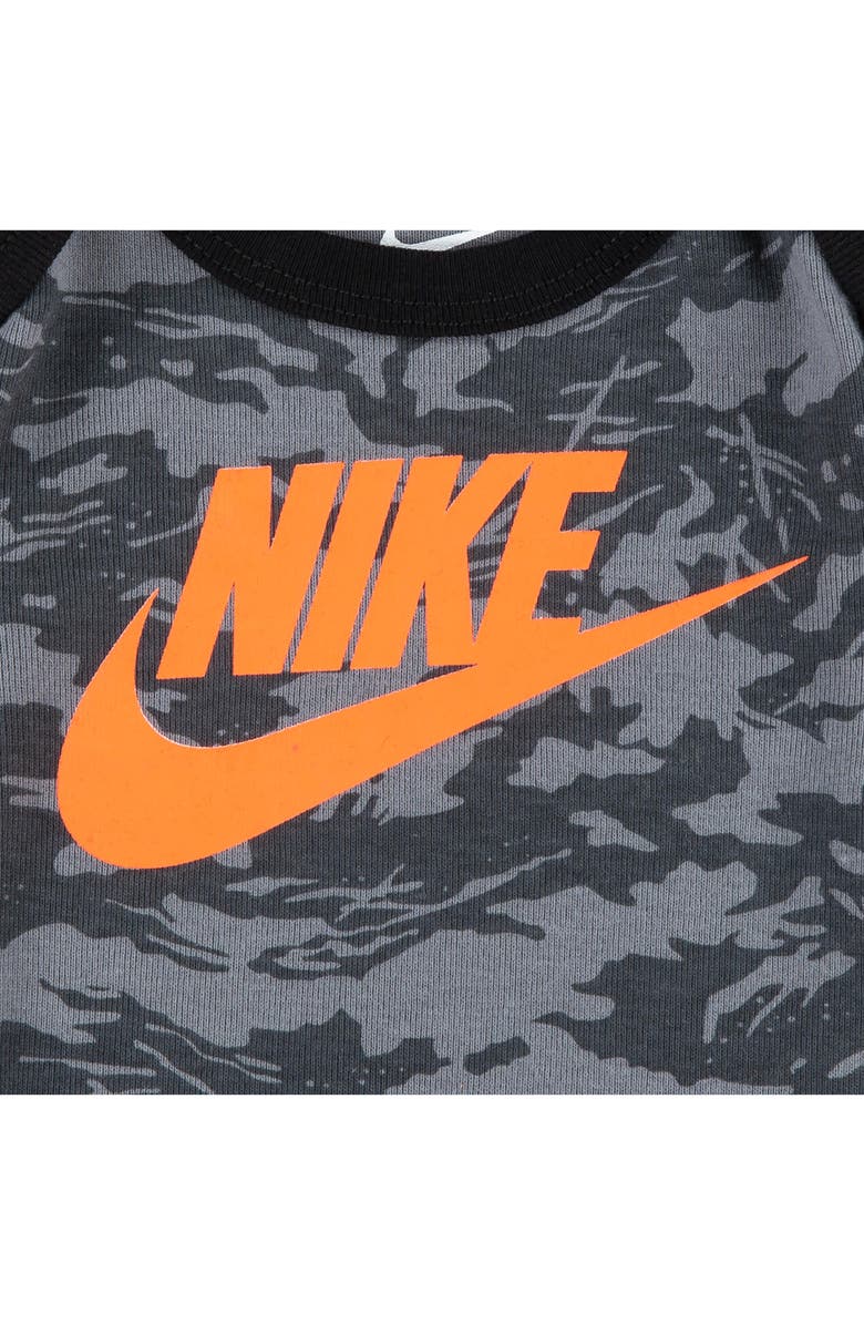 Nike Camo Bodysuit, Beanie & Bib Boxed Set, Alternate, color, Smoke Grey