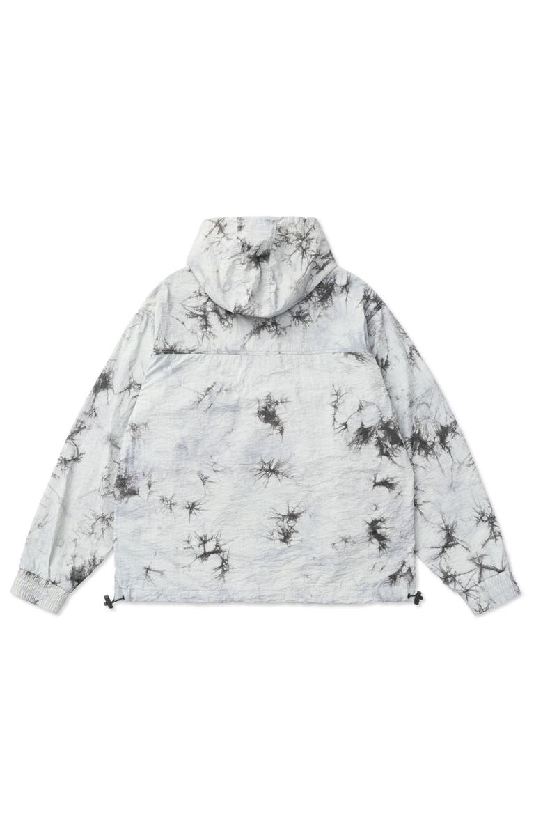 AlphaStyle Owais Tie Dye Hooded Anorak Jacket, Alternate, color, Tie Dye Grey