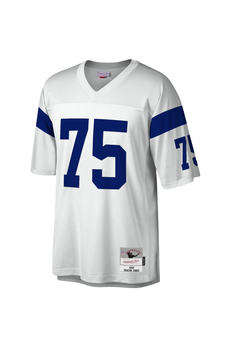 Men's Mitchell & Ness Deacon Jones White Los Angeles Rams Legacy Replica Jersey, Alternate, color, White