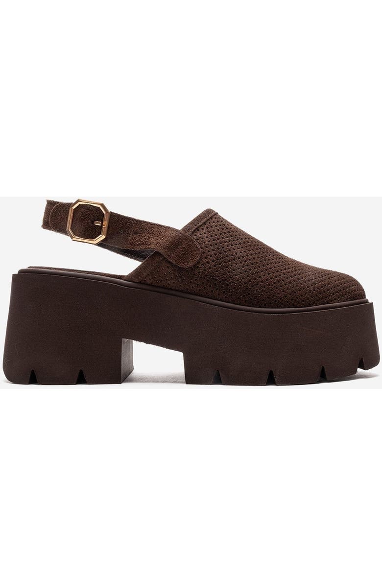 Forever & Always Shoes Caldris Leather Platform Sandal, Alternate, color, Brown Suede