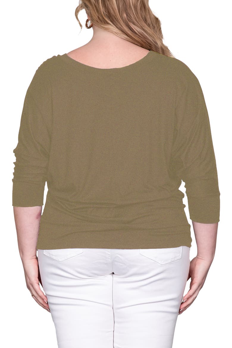 Dolman Sleeve Stretch Modal Top, Alternate, color, OLIVE