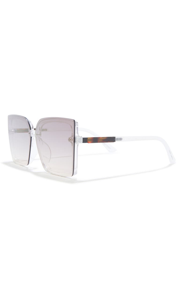 Vince Camuto 136mm Oversize Square Sunglasses, Alternate, color, Clear