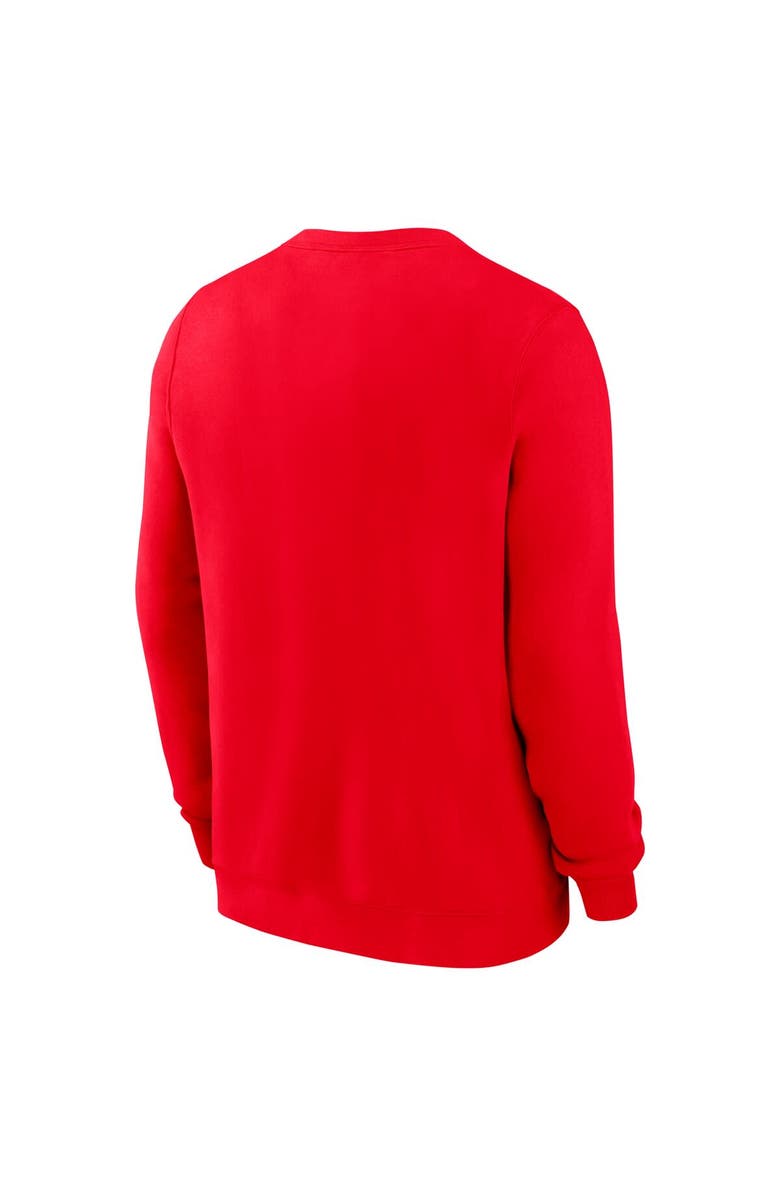 Nike Men's Nike Scarlet Ohio State Buckeyes Arched Seal Pullover Sweatshirt, Alternate, color, Scarlet