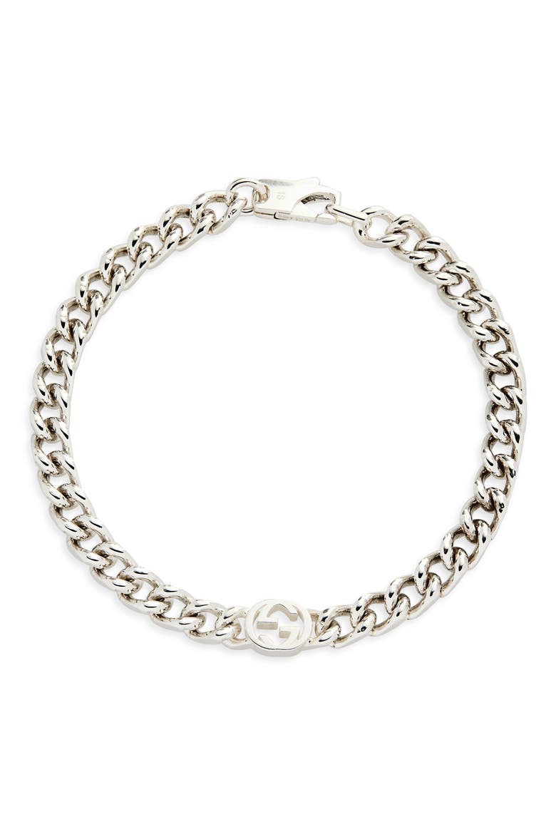Interlocking Monogram Bracelet, Main, color, SILVER