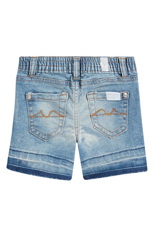 7 For All Mankind Cotton Eyelet Top & Denim Shorts Set In Marshmallow
