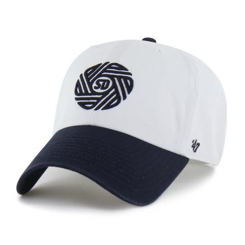 Men's '47  White/Navy San Diego FC Two-Tone Clean Up Adjustable Hat