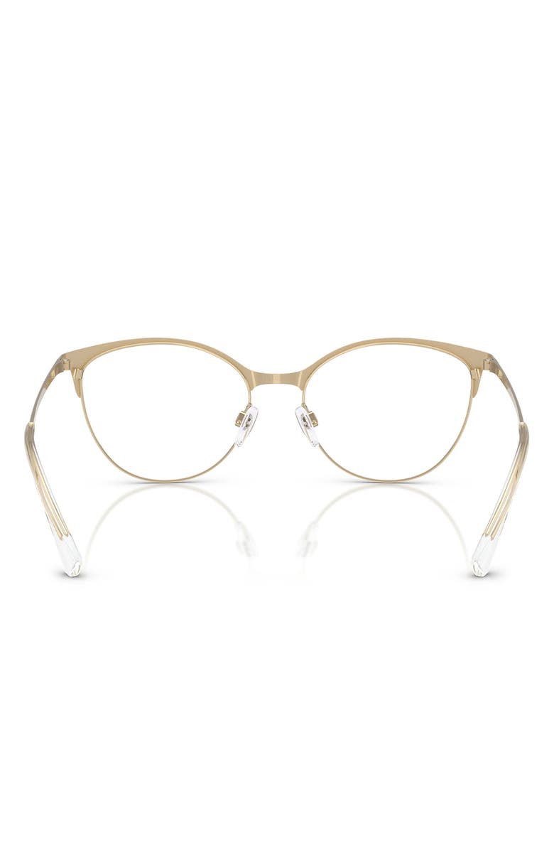 Emporio Armani 54mm Cat Eye Optical Glasses, Alternate, color, Shiny Pale Gold / Demo Lens