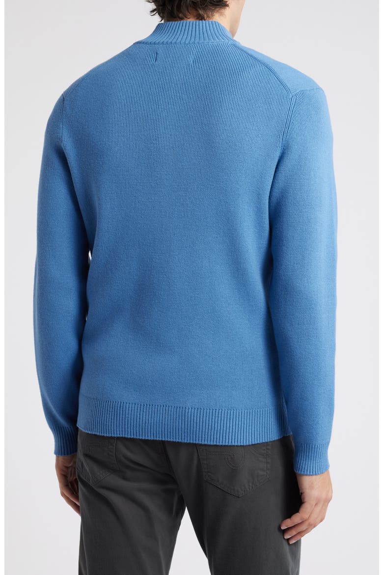 Hillcrest Quarter Zip Pullover Sweater, Alternate, color, DENIM BLUE SOLID
