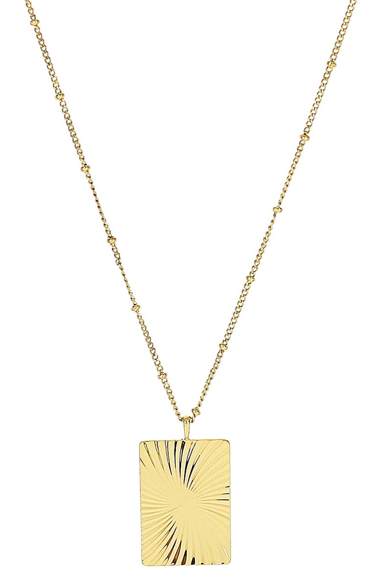 Panacea Starburst Rectangle Pendant Necklace, Main, color, 