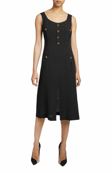 FANNY A-Line Sleeveless Dress in Luxury Wool Crepe