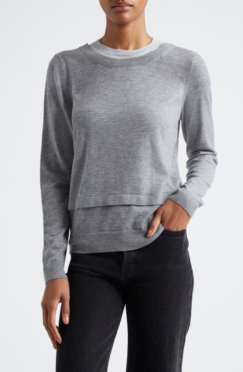 3.1 Phillip Lim Layered Wool Sweater, Main, color,