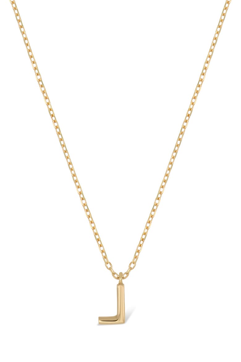 Icon Pavé Diamond Initial Pendant Necklace, Alternate, color, YELLOW