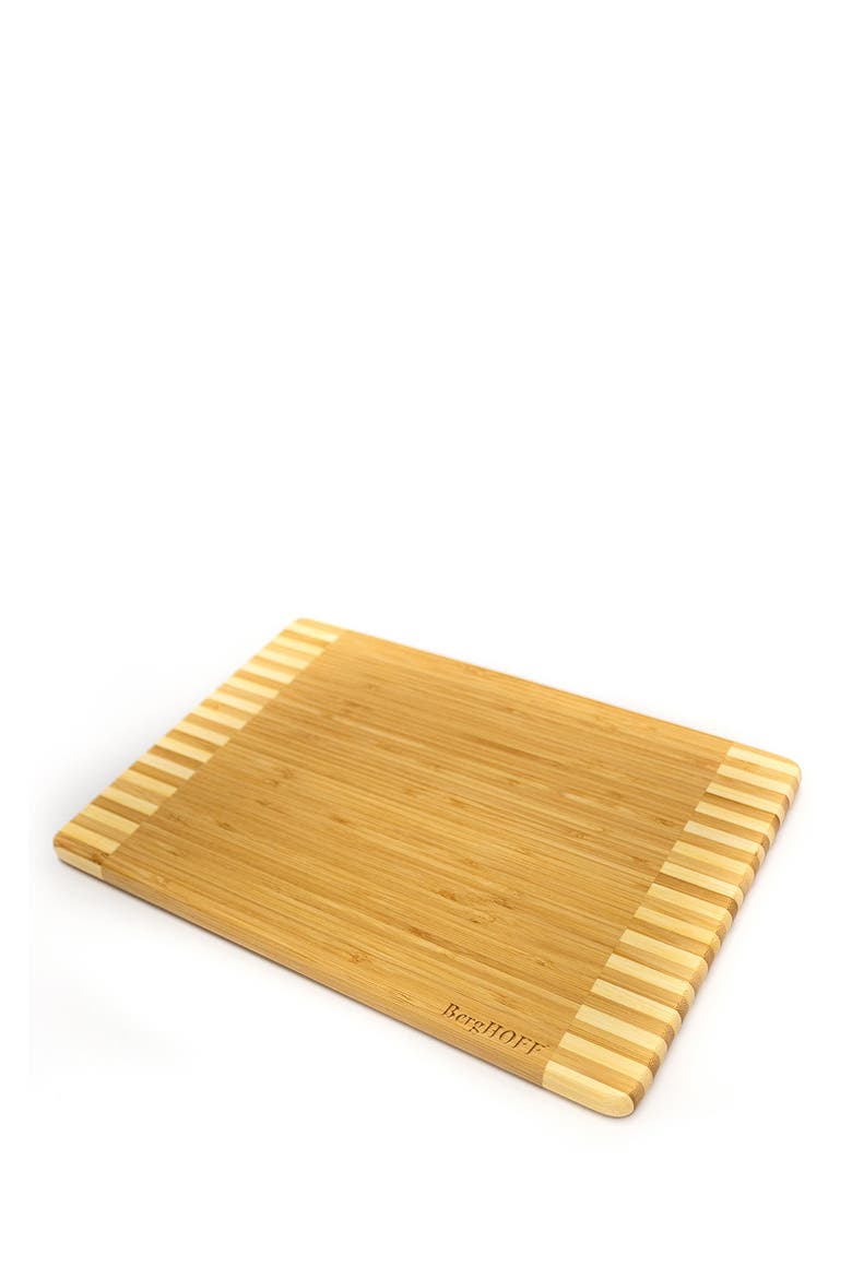 Bamboo Rectangular Cutting Board - Two-Tone Stripe, Main, color, BROWN