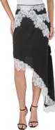Endless Rose Asymmetric Lace Trim Skirt