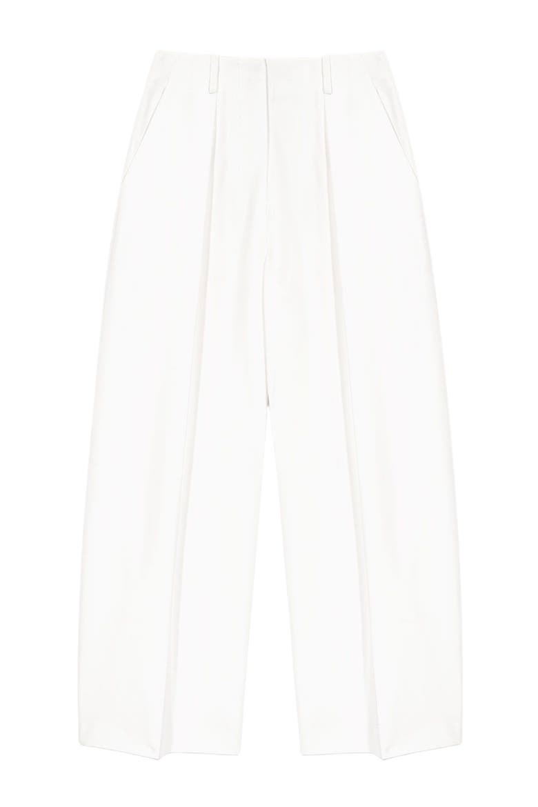 Balloon suit trousers, Alternate, color, White
