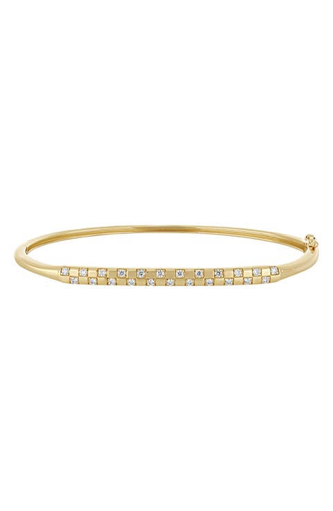 Kiera 18k Gold Diamond Bangle Bracelet