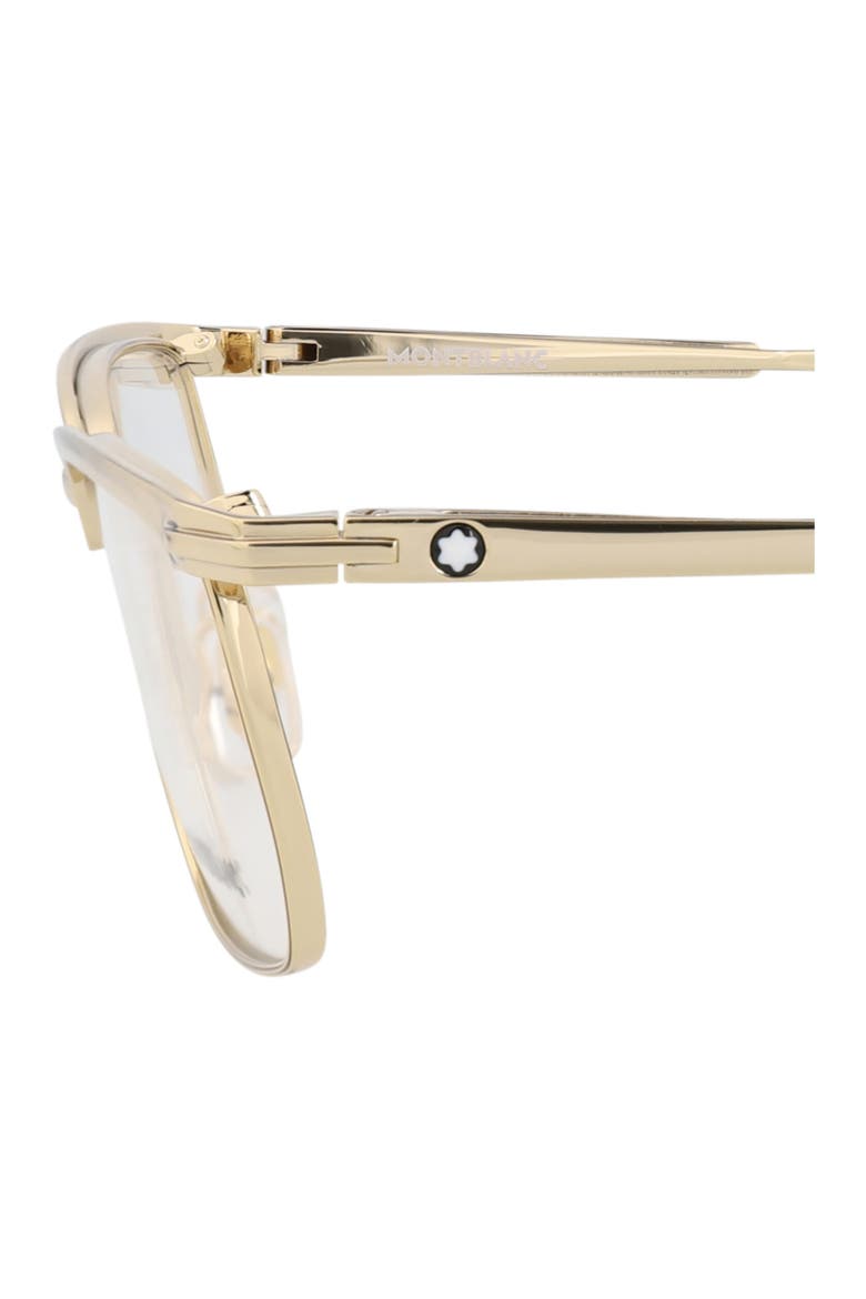 54mm Square Optical Glasses, Alternate, color, GOLD TRANSPARENT