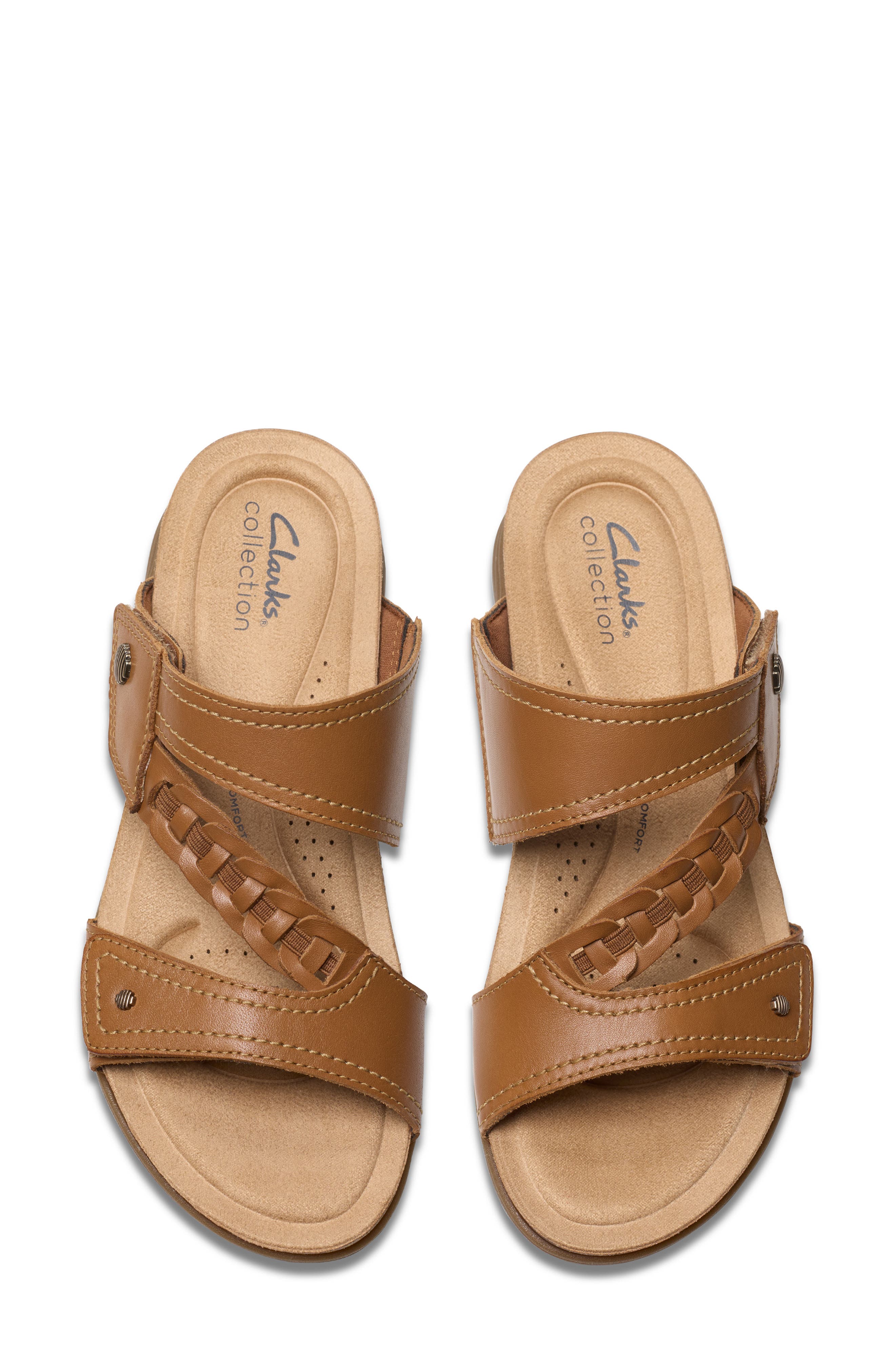 April Raelyn Slide Sandal, Alternate, color, TAN LEATHER