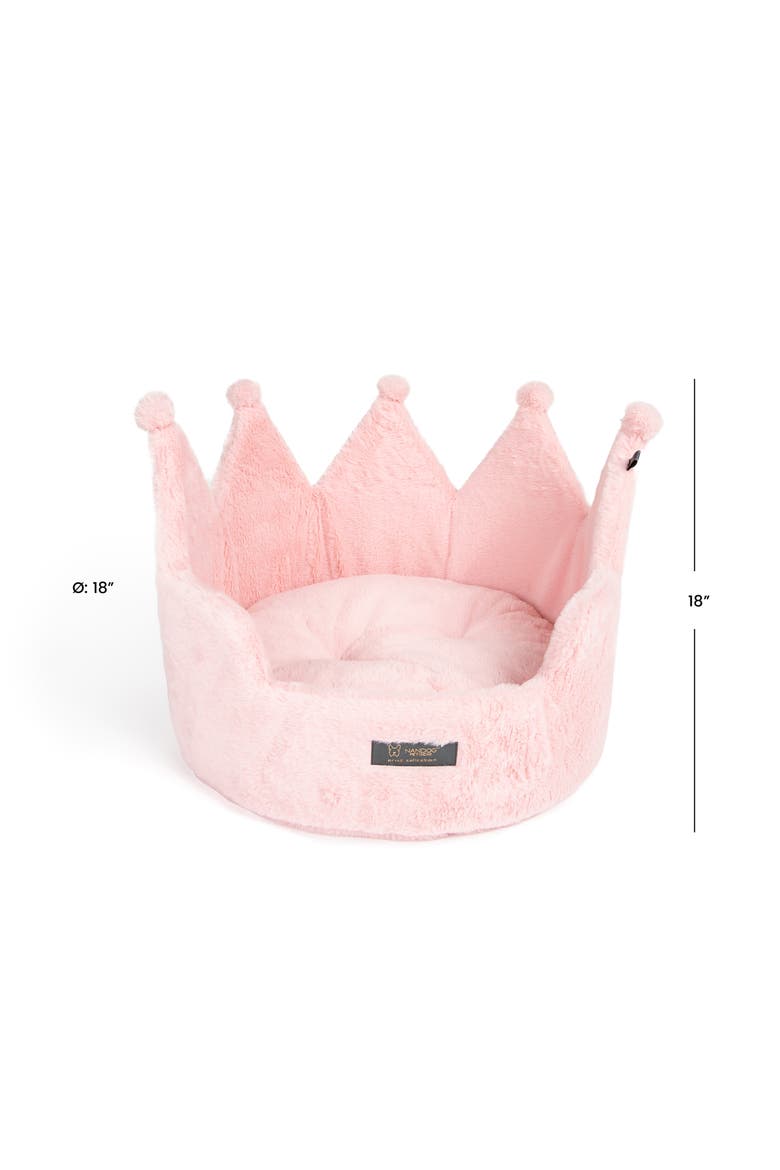 Crown Dog  Bed for Cats & Dogs, Alternate, color, Blush Pink