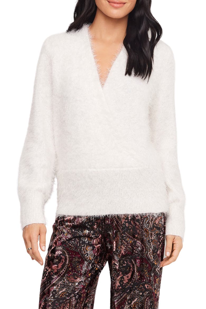 Eyelash Wrap Sweater, Main, color, CREAM