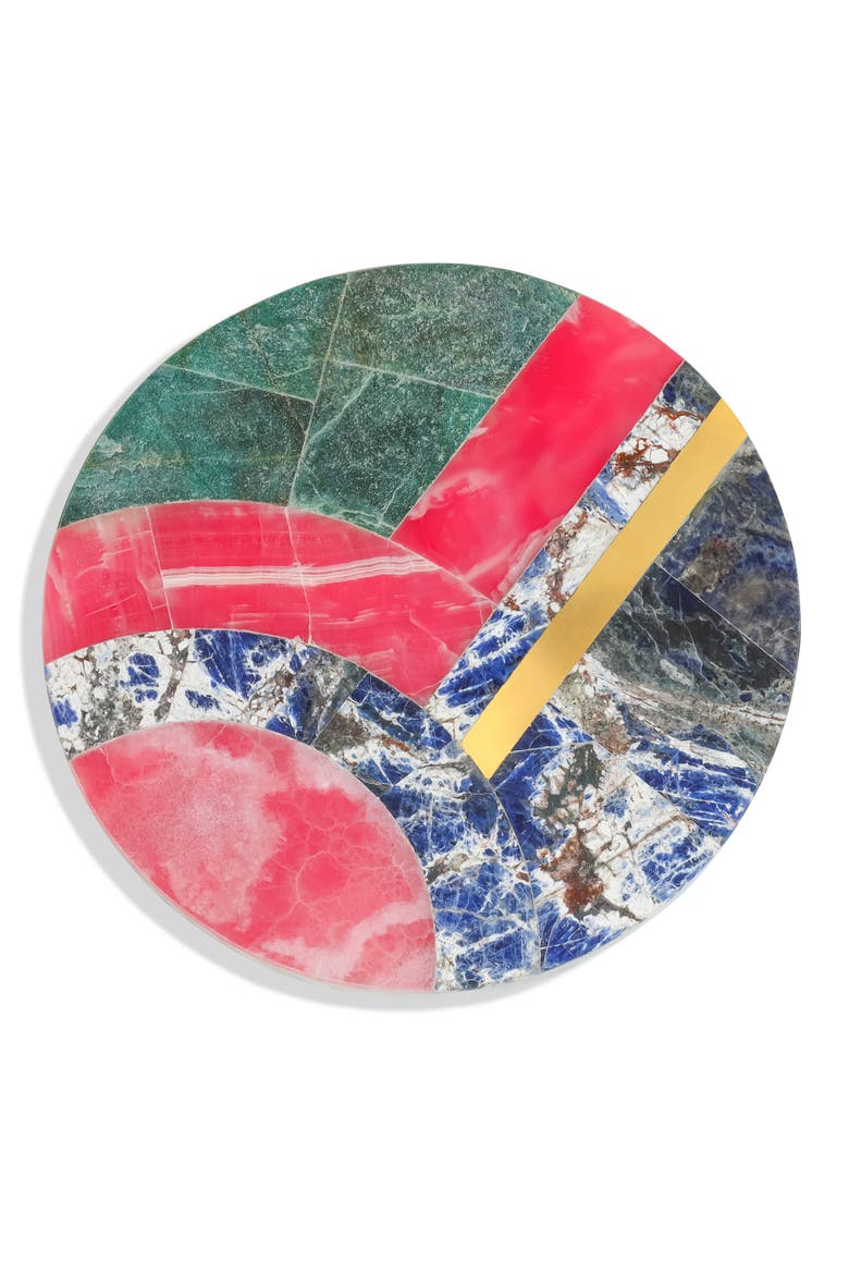 Celestial Harmony Marble Platter, Main, color, PINK MULTI