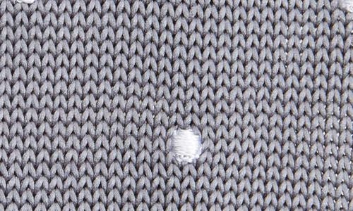 Clifton Wilson Polka Dot Silk Knit Tie In Gray