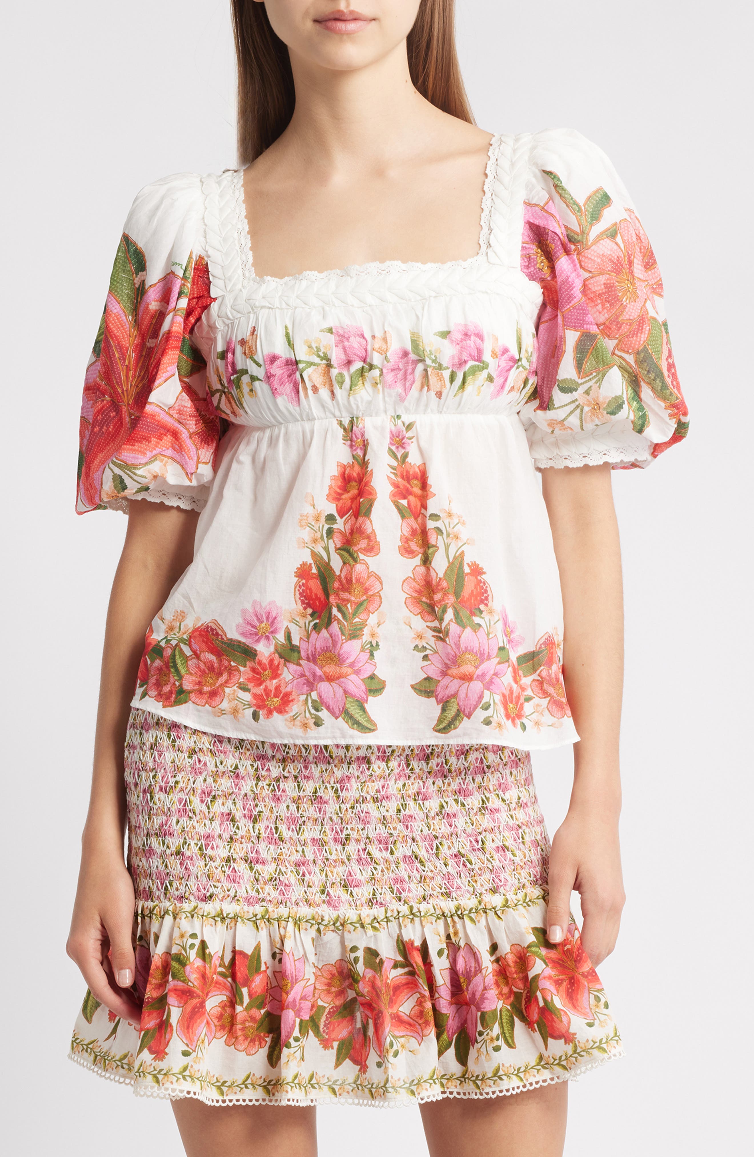 FARM Rio Floral Print Top