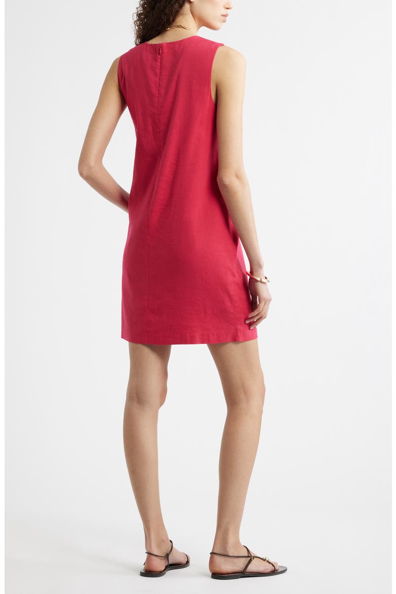 Sleeveless Linen Blend Minidress, Alternate, color, RED JAZZY