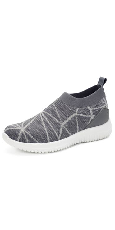 Lightweight Slip-On Knit Sneakers with Breathable Mesh Upper