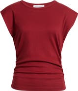 Michael Stars Joni Power Shoulder Rib Top