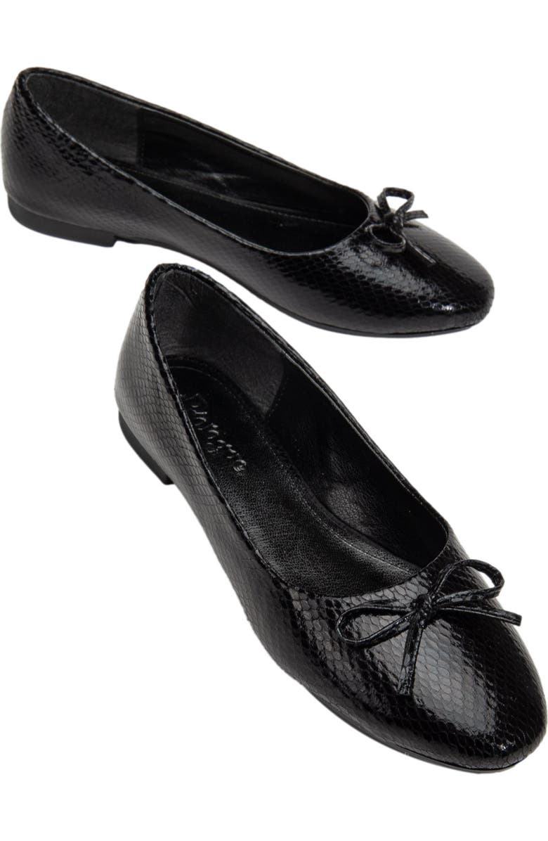 Prologue Shoes Amy Ballerina Flats, Main, color, Black Faux Leather