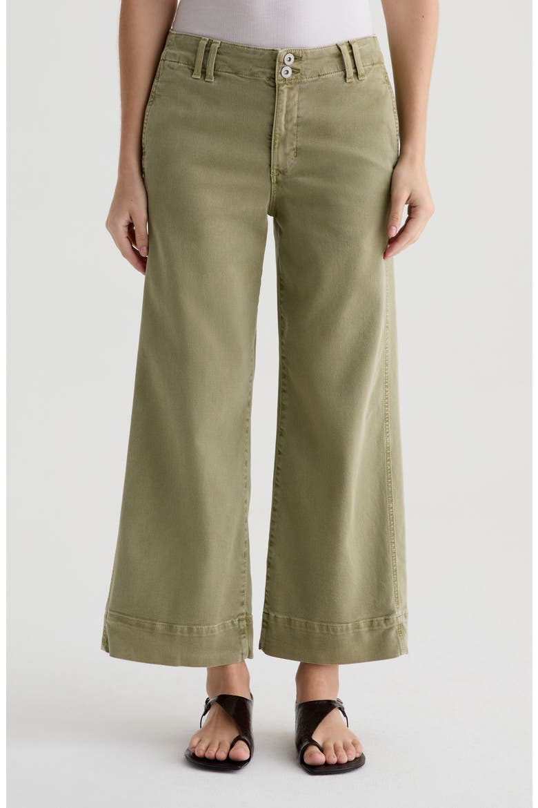 Natasha High Waist Flare Ankle Pants, Main, color, SULFUR BASIL