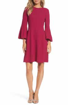 Bell Sleeve Fit & Flare Dress