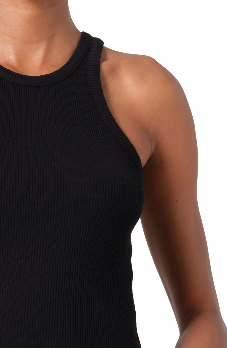 AGOLDE Rayne Rib Tank, Alternate, color, Black