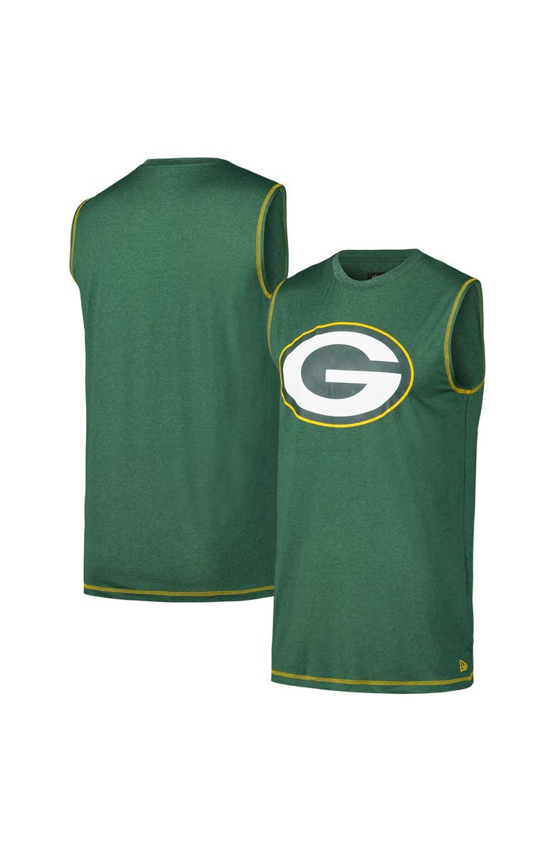 New Era Men's New Era Green Green Bay Packers Tank Top, Alternate, color, 