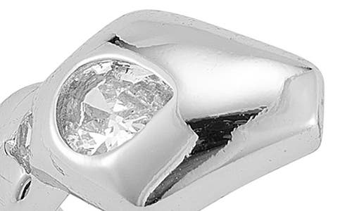 Chloe & Madison Chloe And Madison Cubic Zirconia Snake Cuff Braceletpavé Cz Snake Cuff Bracelet In Metallic