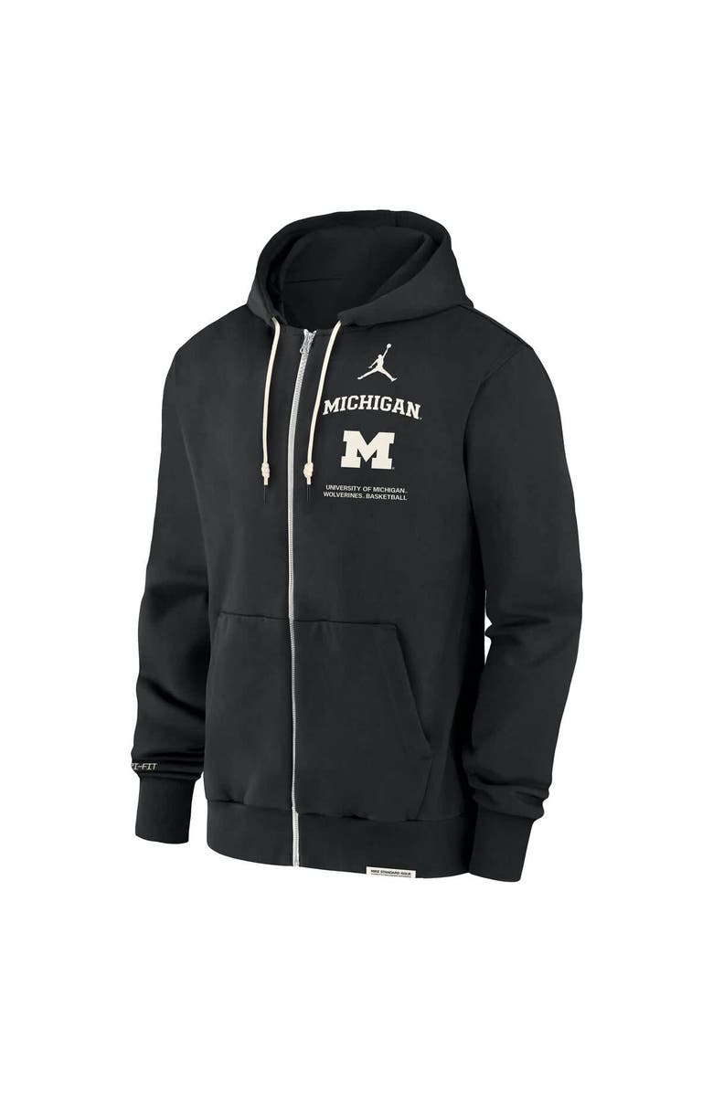 Jordan Brand Men's Jordan Brand Black Michigan Wolverines On-Court Performance Full-Zip Hoodie, Alternate, color, 