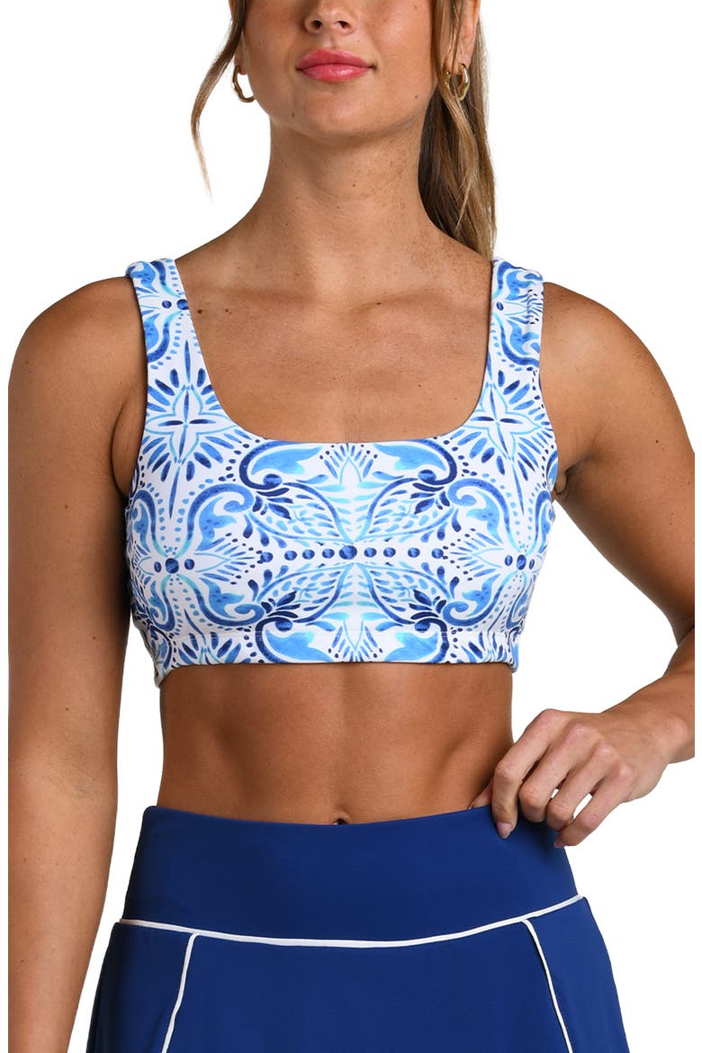 Blue Tile Sports Bra, Main, color, PACIFIC BLUE
