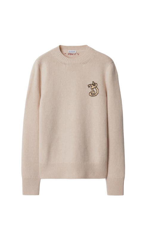 Burberry B Snake Wool Cashmere Sweater In Nutmeg