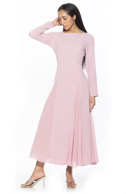 Alexia Admor Elodie Floral Long Sleeve Maxi Dress In Blush