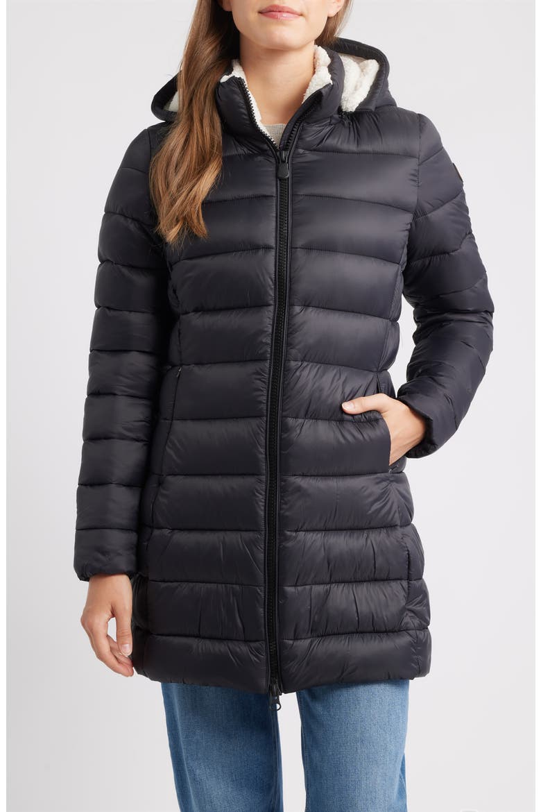 Joanne Quilted Water Repellent Puffer Jacket, Main, color, BLACK