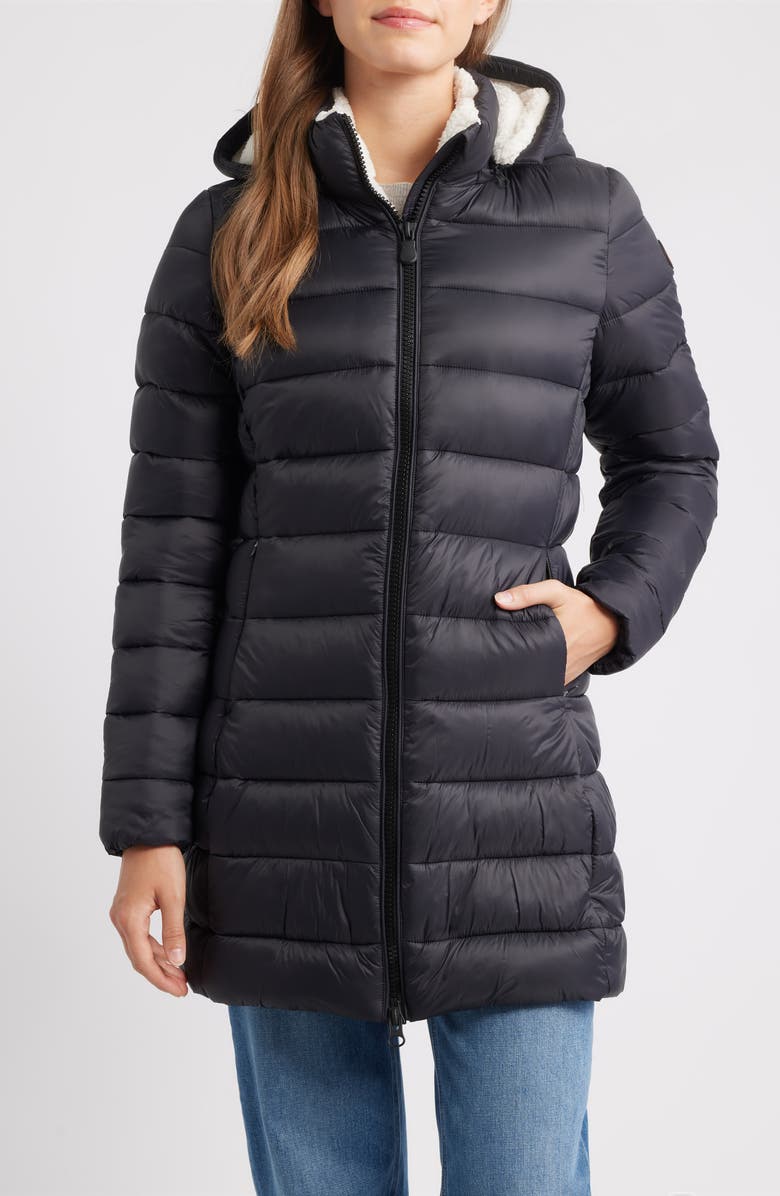 Save The Duck Joanne Quilted Water Repellent Puffer Jacket, Main, color, Black