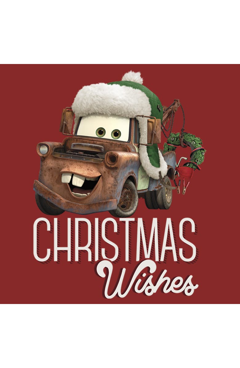 Cars Women's Cars Merry Christmas Mater Graphic T-Shirt, Alternate, color, Red