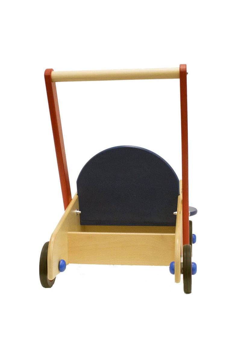 Walker Wagon Push Toy, Alternate, color, BROWN/ RED AND BLUE